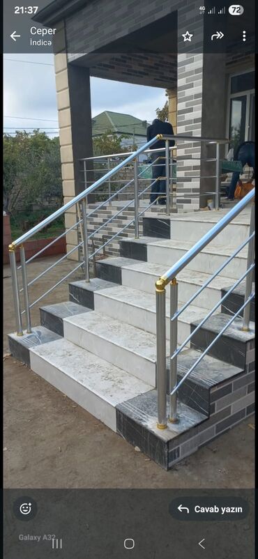 i̇kinci əl darvazalar: Alminum və paslanmayan poladdan (nerj) eyvan və pilləkən məhəccəri - lalafo.az -da i̇kinci əl darvazalar: Alminum və paslanmayan poladdan (nerj) eyvan və pilləkən məhəccəri -