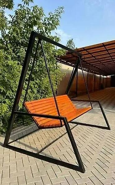 plaud note: Садовые качели Металл, Со спинкой, Без крыши — 9