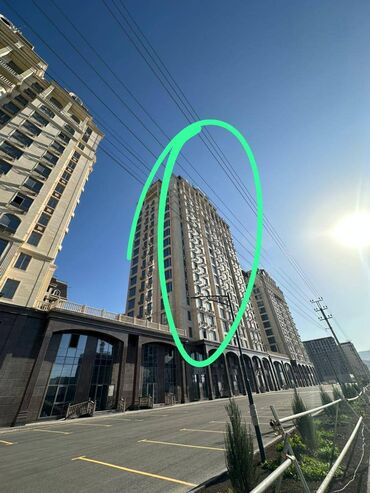 квартира в районе кызыл аскер: 2 комнаты, 82 м², Элитка, 16 этаж, ПСО (под самоотделку)