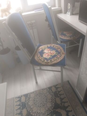 кафе стол: Стул для кухни, Железо, цвет - Синий