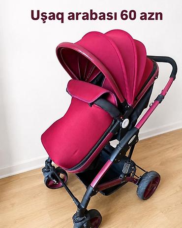 baby walker: Uşaq arabası – Baby Home, tünd çəhrayı/bordo rəng. İdeal — 1