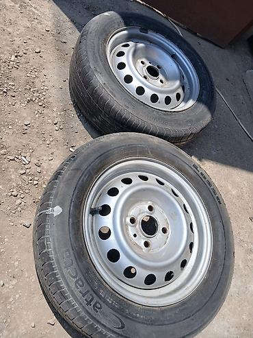 topdan teker satisi r14: 4 ədəd dəmir disk təkərlə birlikdə satılır. Disklər 4 bolt — 2