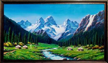 современная живопись картины: Продаю картину живопись "Джайлоо"размер:160х90 холст/масло Подойдёт