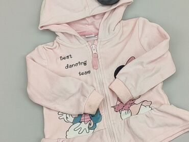 kamizelka futrzana różowa: Sweatshirt, Disney, 9-12 months, condition - Very good