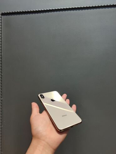 Apple iPhone: IPhone Xs Max, 64 GB, Qızılı, Face ID, Simsiz şarj, Zəmanət