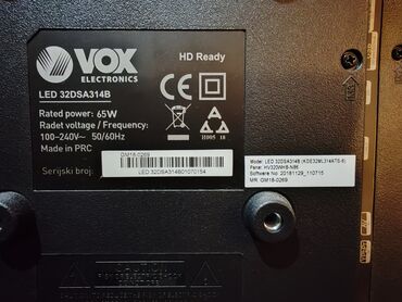 Televizori: LED TV marke Vox dijagonale 32 inca, model 32DSA314B, u perfektonom — 7