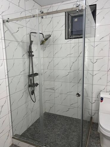 шкаф для душ: Душевая кабина из закалённого стекла с раздвижной дверью - Прозрачные
