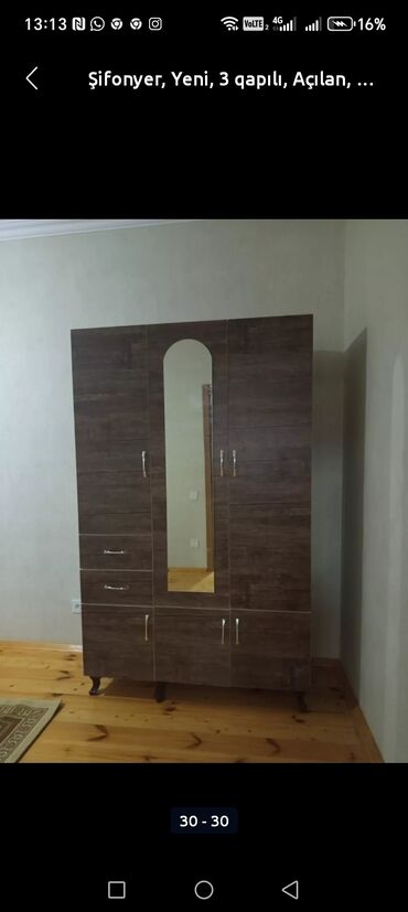 Dolablar: Yeni, 3 qapılı Düz dolab, Dolab-asılqan -da lalafo.az — 29 Dolablar: Yeni, 3 qapılı Düz dolab, Dolab-asılqan — 29