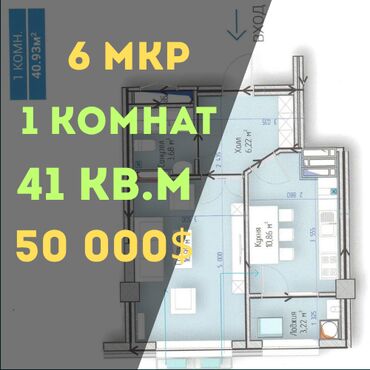 снять квартиру в частном секторе: 1 бөлмө, 40 кв. м, Элитка, 12 кабат, ПСО (өзү оңдоп түзөтүп бүтүү үчүн)