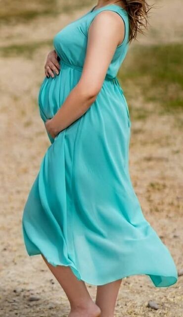 голубое платья: Вечернее платье, Длинная модель, Без рукавов