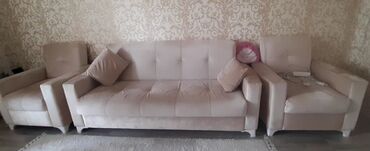 Divan və kreslo dəstləri: İşlənmiş, Divan, 2 kreslo, Bazalı, Açılan