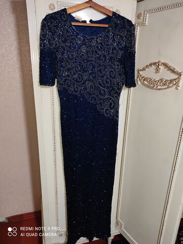 купить шикарное вечернее платье: M (38), цвет - Синий, Вечернее