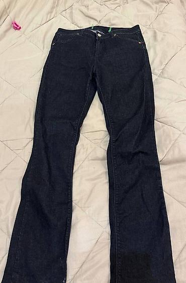 thrift: United Colors of Benetton cins şalvar - Rəng: tünd indigo (raw denim — 4