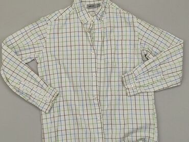 Shirts: Shirt 12 years, condition - Satisfying, pattern - Cell, color - White