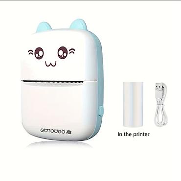 zebra terminal: Kompakt termal mini printer – şirin pişik üzü ilə. Xüsusiyyətlər: - — 1