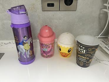 harry potter kinder joy: Uşaqlar üçün içmə qabları dəsti - 1 ədəd bənövşəyi rəngli, qapaqlı və — 1