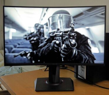 Monitori: Asus Tuf Gaming VG27VQ Zakrivljen Monitor je u originalnom fabričkom — 2