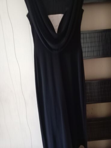 Ziyafət donları: Qara rəngli uzun ziyafət/libas - Model: düz kəsimli, maxi uzunluq - — 6