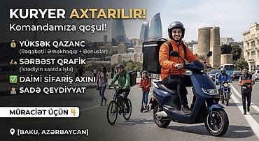 online evden is: Moto-kuryer tələb olunur, Təcrübəsiz — 1
