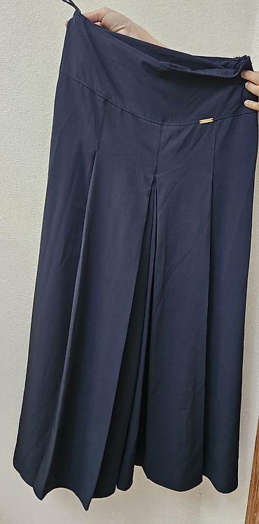 deri salvar: Qadın ətək-şalvar (culottes), tünd göy rəng,ölçü 44 - Model: geniş — 1