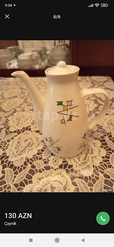 antik samovar alıram: Yeni, rəng - Ağ, Dəm caydanı, Farfor, 2,5 bucket volume l, SSRİ — 2