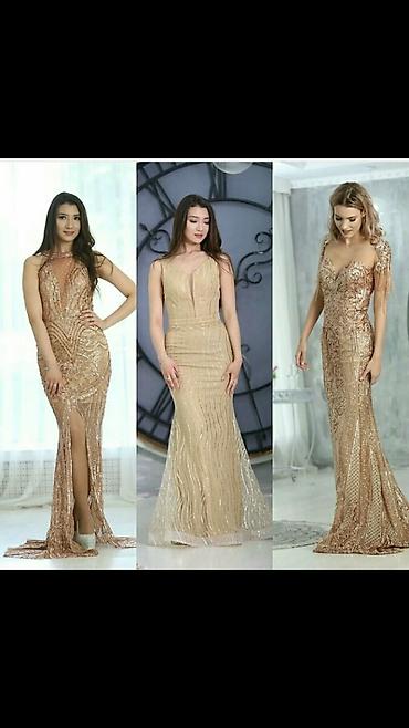 harva gold: Вечернее платье, Русалка, Длинная модель, Без рукавов, Стразы, M — 3