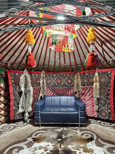 Аренда юрт: Аренда юрты, Каркас Деревянный, 85 баш, Стулья, Казан, Посуда — 25