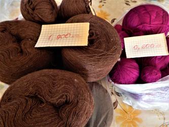 вязаный: Пряжа, нитки для вязания шерсть и полушерсть импортного и местного