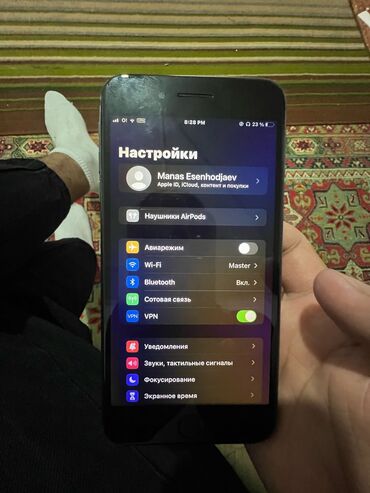 Apple iPhone: IPhone 8 Plus, Б/у, 64 ГБ, Черный, Кабель, 100 %