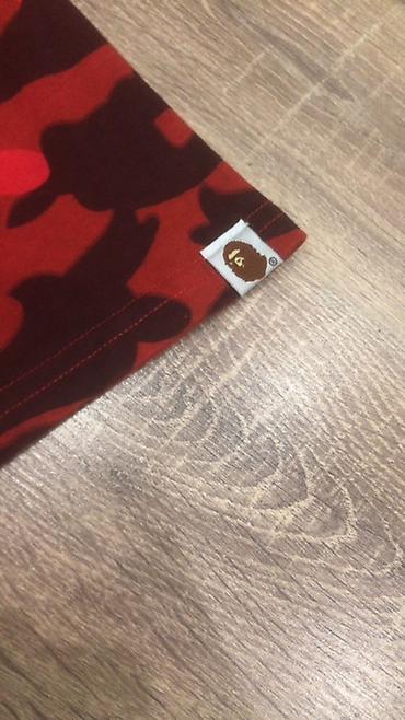 bape x: Futbolka, L, rəng - Qırmızı — 4