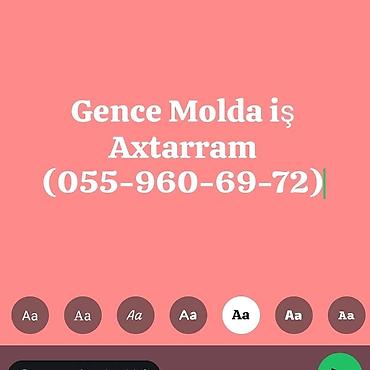 kassir işi axtarıram: Xidmət: Gəncə Mall-da iş axtarıram Təsvir: - Gəncədə yaşayıram və — 9