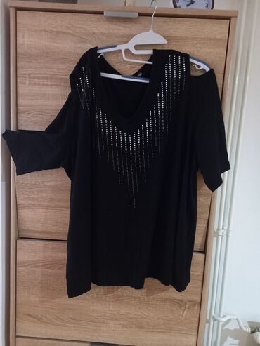 Tunics: 2XL (EU 44), Polyester, Single-colored, color - Black