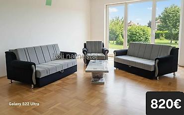 Stilske garniture: Komplet tapaciranih garnitura za dnevni boravak – moderan Chesterfield — 10