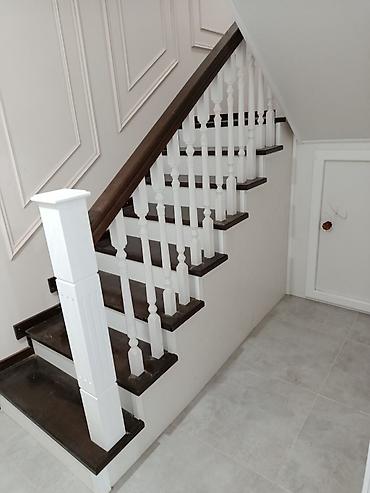 Деревянные лестницы: Деревянная лестница Для дома, Форма лестницы: П-образная — 10