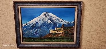 Şəkillər, tablolar: Yağlı boya tablo – Ağrıdağ mənzərəsi - Texnika: yağlı boya, kətan — 2