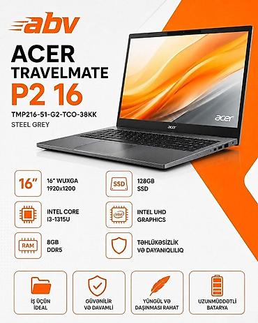 Acer: Noutbuk Acer TravelMate P2 16 📌 ƏSAS TEXNİKİ GÖSTƏRİCİLƏRİ: 💻 Model — 1
