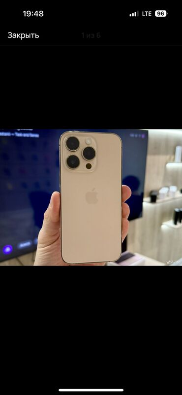 телефон xiaomi redmi note 3 pro: IPhone 14 Pro, Колдонулган, 256 ГБ, Matte Gold, Каптама, Кабель, Куту, 82 %