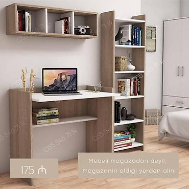 Komple iş/studya mebeli dəsti Tərkib: - Kompüter/iş masası: geniş ağ lalafo.az -da Komple iş/studya mebeli dəsti Tərkib: - Kompüter/iş masası: geniş ağ