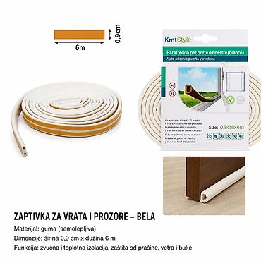 KMT Traka za šavove vrata D tip – bela - Tip: samolepljiva zaptivka