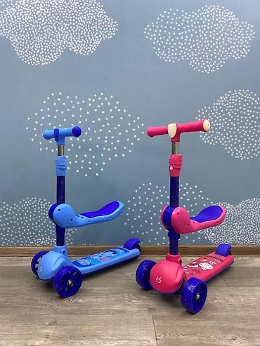 Samokatlar: 🛴 YENİ MODEL OTURACAQLI SKUTER – Uşaqlar üçün super əyləncə! 😍 ✅ Yaş — 2