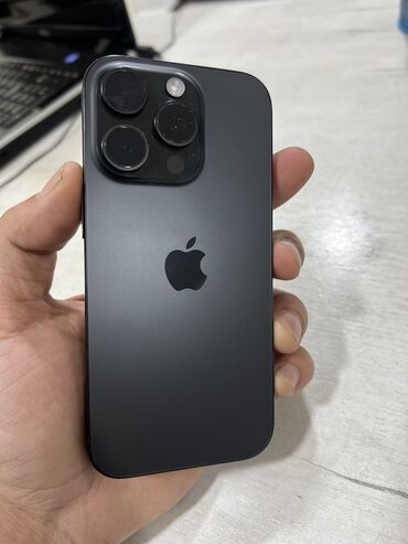 Apple iPhone: IPhone 16 Pro, 128 GB, Black Titanium, Barmaq izi, Face ID