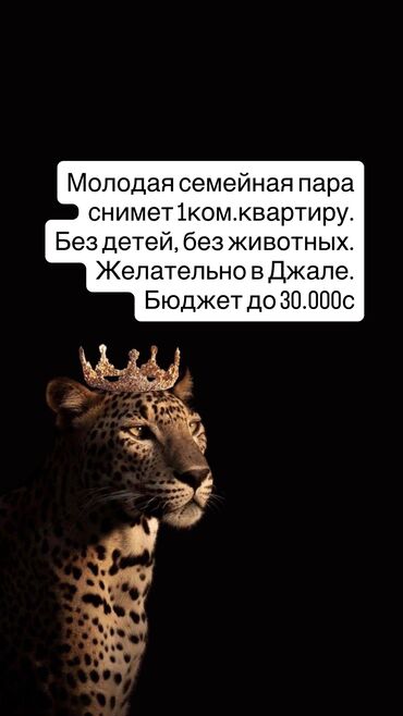 квартира керек кызыл аскерден: 1 бөлмө, 30 кв. м, Эмереги менен