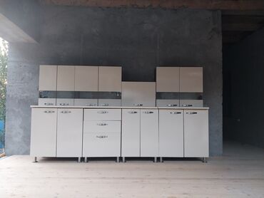 Ütüləmə lövhələri: Mətbəx mebel dəsti – krem rəngli, modullu dizayn - Üst və alt