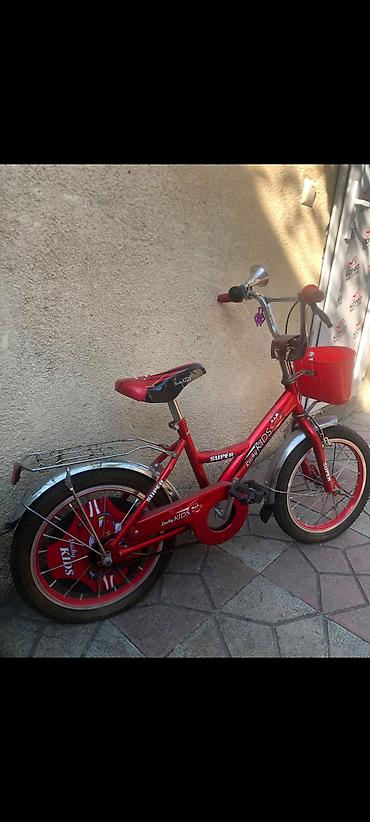 18 lik velosiped: Uşaq velosipedi –16ölçü.endirim olacag Lucky Kids “SUPER”, qırmızı — 1