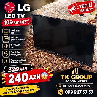 led televizorlar: LG LED TV – 109 sm (43") - Ekran ölçüsü: 109 sm (43") - HD – yüksək — 1