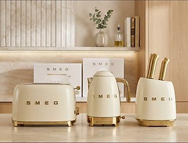 Набор кухонной техники SMEG в кремово-белом (айвори/white) цвете с