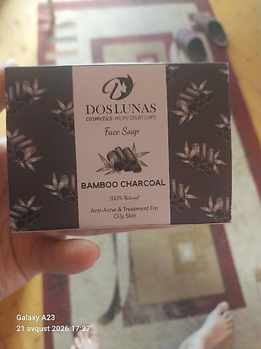 etir qab: Məhsul: Dos Lunas Face Soap – Bamboo Charcoal Təsvir: - Tərkib: 100% — 1