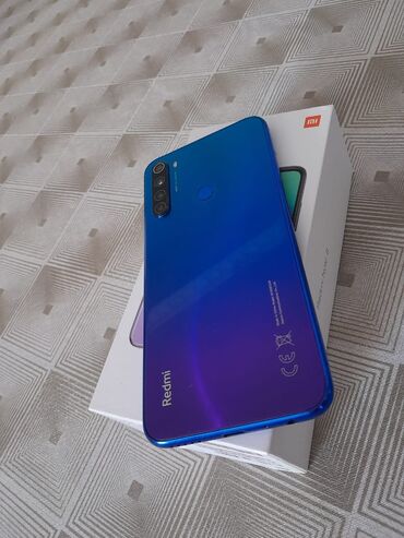 sade telfon: Xiaomi Redmi Note 8, 64 GB, rəng - Mavi, 
 Barmaq izi