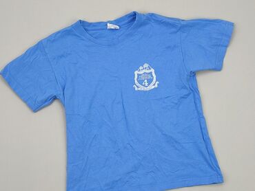 koszulka niebieska: Koszulka, 8 lat, 122-128 cm, stan - Bardzo dobry