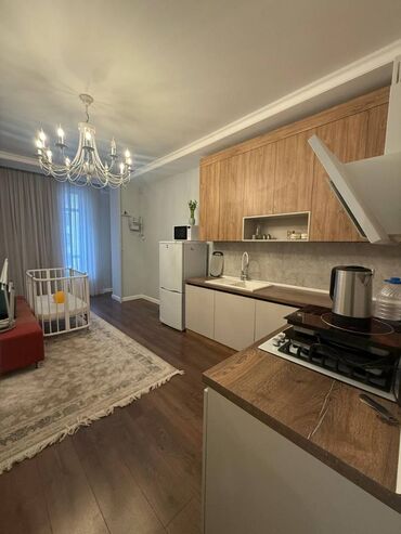 сдаю квартиру на длительный срок в районе кызыл аскерь: 1 комната, Агентство недвижимости, Без подселения, С мебелью полностью